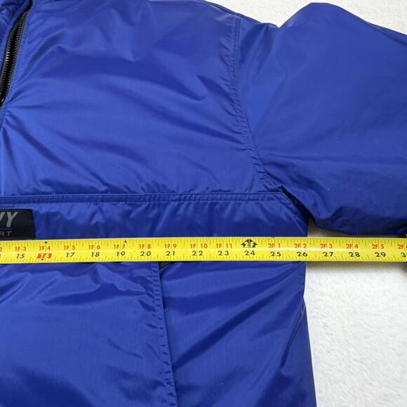 Vintage Old Navy Reversible Blue to Black 1/4 Zip Ski Snow Jacket Size Large - Picture 10 of 13